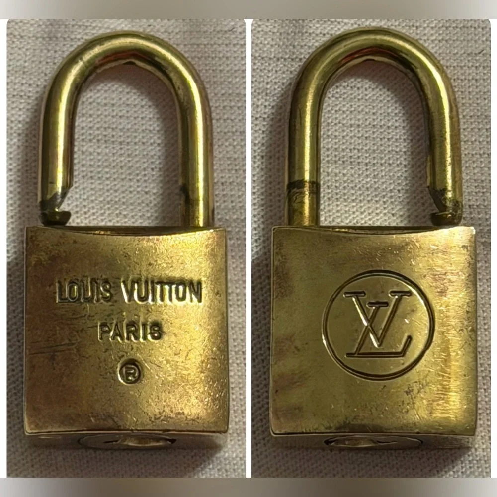 Louis Vuitton Gold-tone Padlock and Key Set